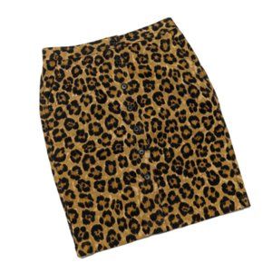 Lauren Ralph Lauren Leopard Print Pencil Skirt 2P